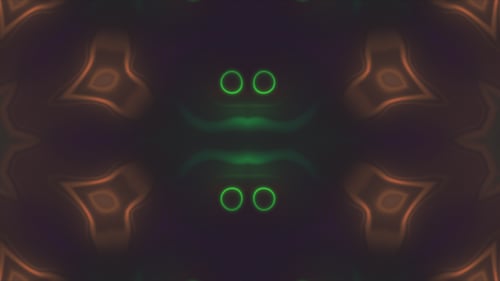 Vibrant Abstract Neon Kaleidoscope Glowing Loop Background