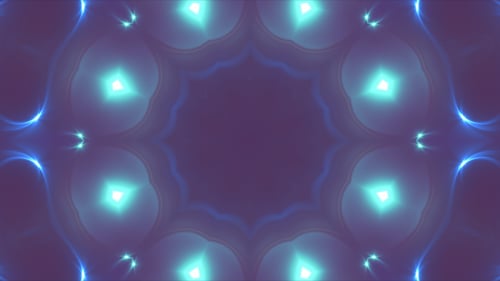 Abstract Neon Fluid Glowing Kaleidoscope Background Loop