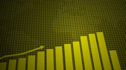 Animated Growth Bar Chart With World Map Background