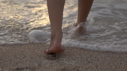 Walking On Beach