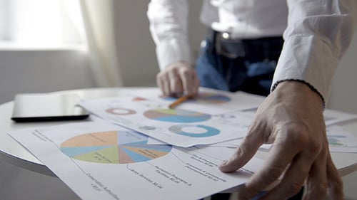 Businessman Analyzing Graphs