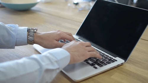 Online Work, Laptop, Typing