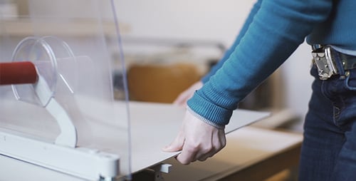 Paper Cutting Machine in an Office Workplace
