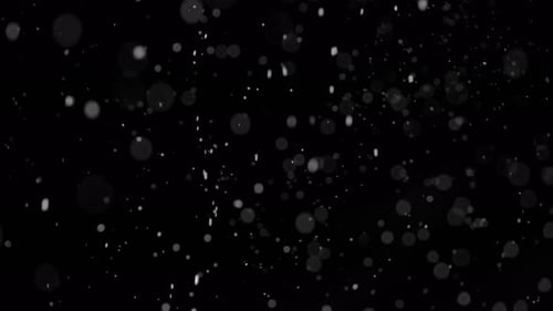 Abstract Particles Flowing on Black Background
