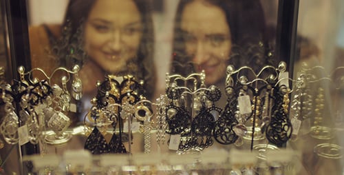Shop Window With Jewelry