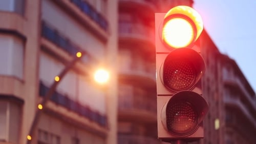 Stoplight Turning Red To Green