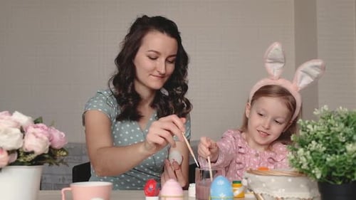 Easter Family Holiday and Children Concept