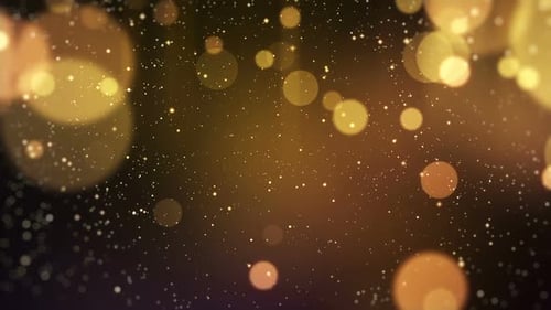 Elegant Golden Bokeh and Glittering Particle Background Animation
