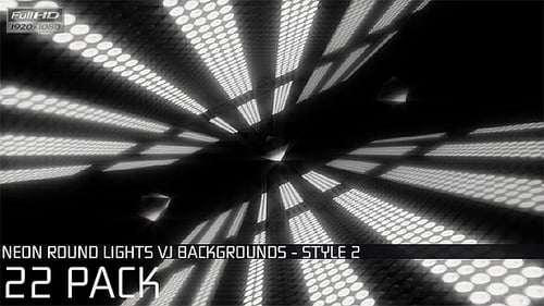 Futuristic Digital Light Grid Tunnel Background Loop