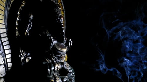 Water Flowing Down Wavy Surface with Smoke