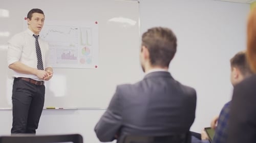 Corporate Presentation in Modern Workplace Setting