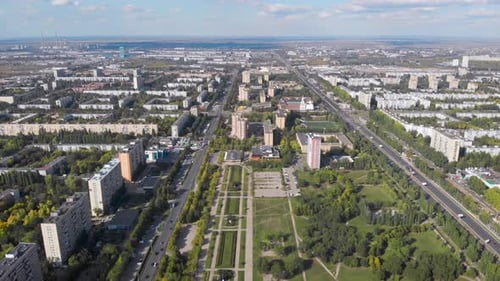 Aerial View. The City Is a Garden Designed During the Time of Socialism. Large Spaces and