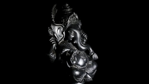 Close-Up of Ganesha Statue in Shadow