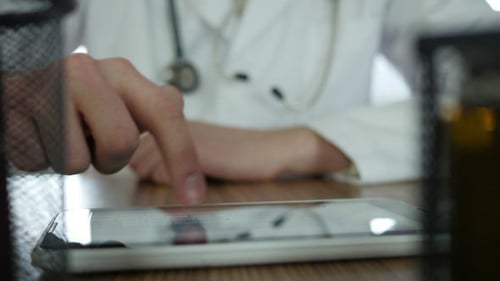 Doctor Typing Finger
