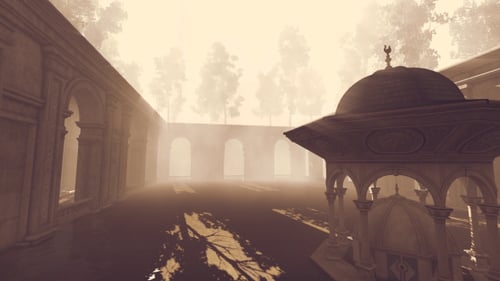 3D Mosque, Fountain Dome and Garden 2