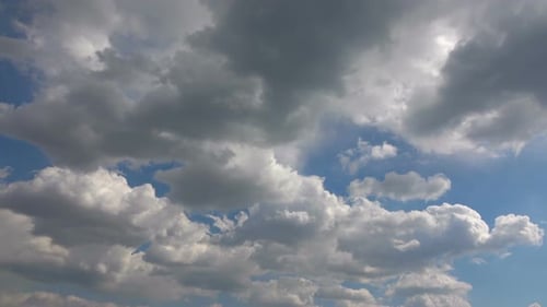 Softly Grey Clouds And Blue Sunny Sky