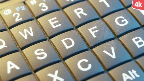 Macro Footage of a Computer Keyboard