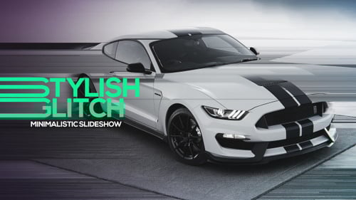 Stylish Glitch Slideshow with Dynamic Pixel Stretch