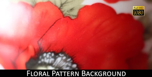 Detailed Flower Pattern Fabric Close-Up