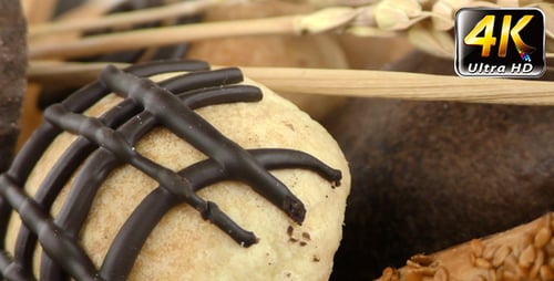 Close Up of Variety of Chocolate Chip Cookies
