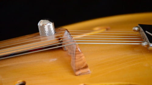 Classic Jazz Electric Guitar Rotating