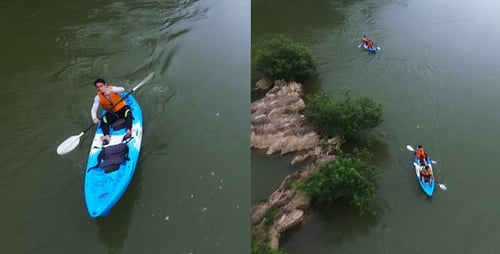 Canoeing At Beautiful River