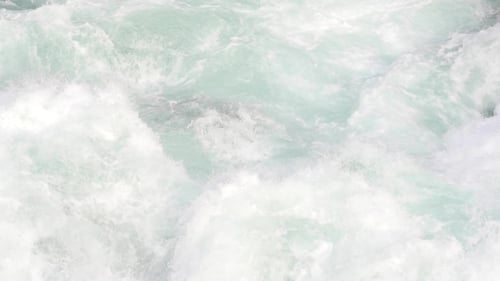 a Fast-moving Stream Of The Mountain River