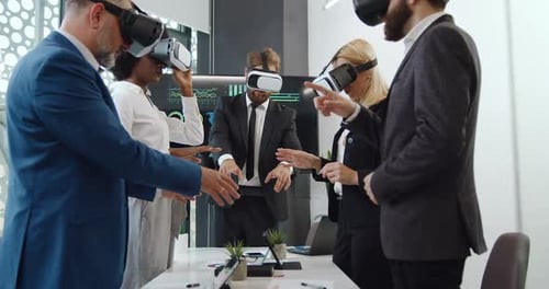 Office Workers Using Virtual Reality Headsets for Collaboration