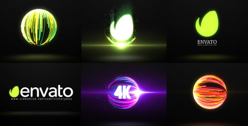 Futuristic Light Sphere Logo Reveal with Dynamic Particles