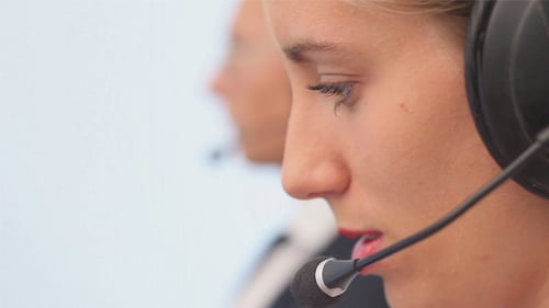 Operators Call Center Answering Customer Calls