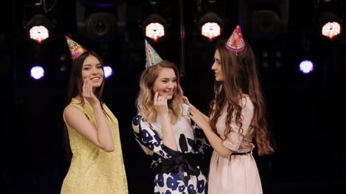 Friends Celebrating Birthday with Champagne at Night