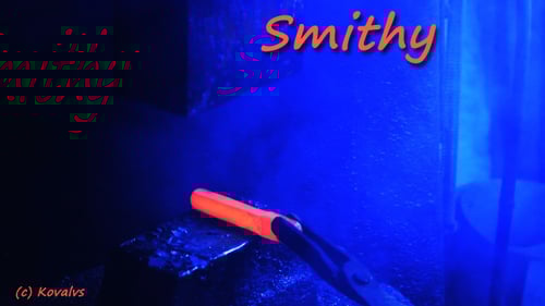 Mechanical Forging Press Shapes Hot Metal Bar