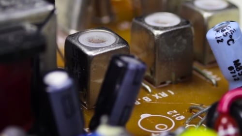 Close Up of a Complex Circuit Board