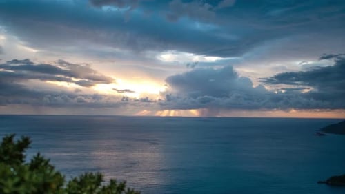 Oludeniz Turkey Landscape Timelapse With Clouds