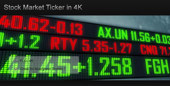 Scrolling Digital Stock Market Ticker Display, Backgrounds Motion ...