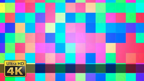 Seamless Looping Abstract Geometric Colorful Grid Background