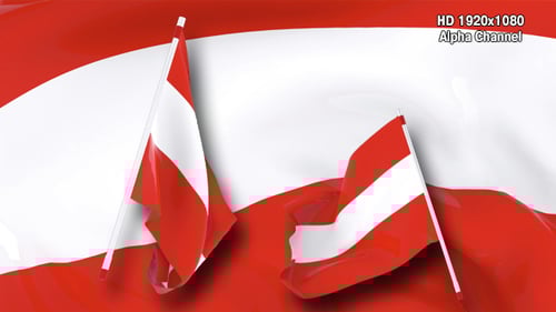 Waving 3D National Flag Animation