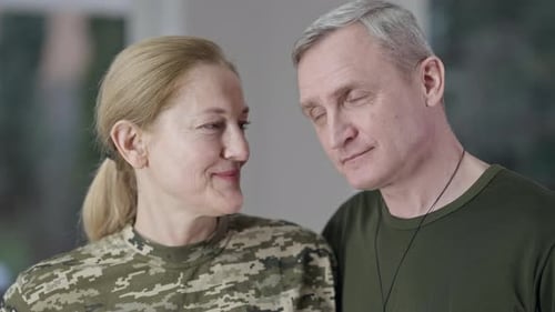 Loving Couple Smiling Together Indoors