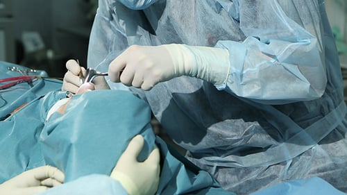 Surgeons perform a Medical Procedure in Hospital