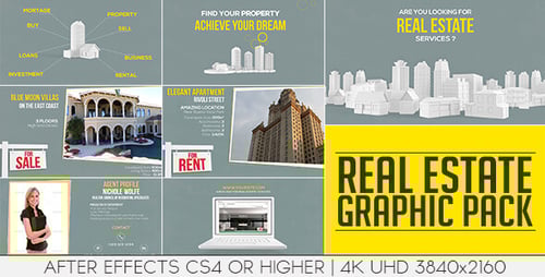 Real Estate Graphic Pack, Video Displays ft. real estate opener ...
