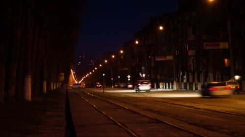 City Street Traffic And Lights