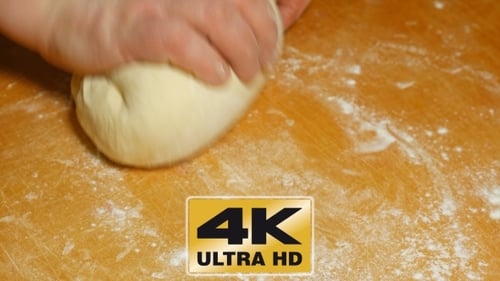 Hands Kneading Dough for Baking at Home