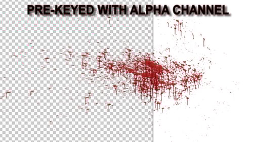 Realistic Blood Splatter Isolated on White Background