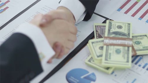 Poignée de main de financement des entreprises