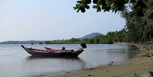 Longtail Boat At The Beach