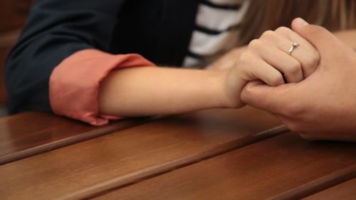 Young couple Holding Hands