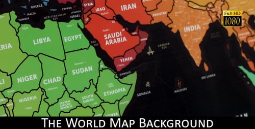 Colorful Map of Africa and the Middle East