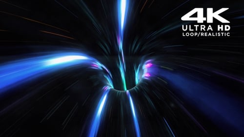 Wormhole Colorful Background 4K Loop