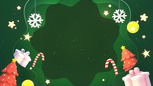 Green Xmas Paper Art