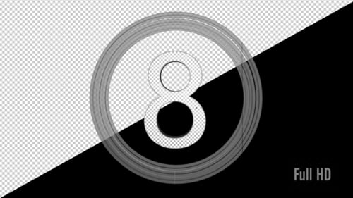 3D Countdown - Aged Film Counter